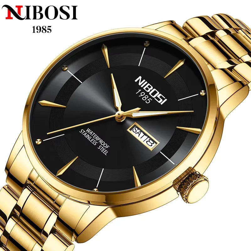 Zavi Carat NIBOSI Men's Stainless Steel Quartz Watch
